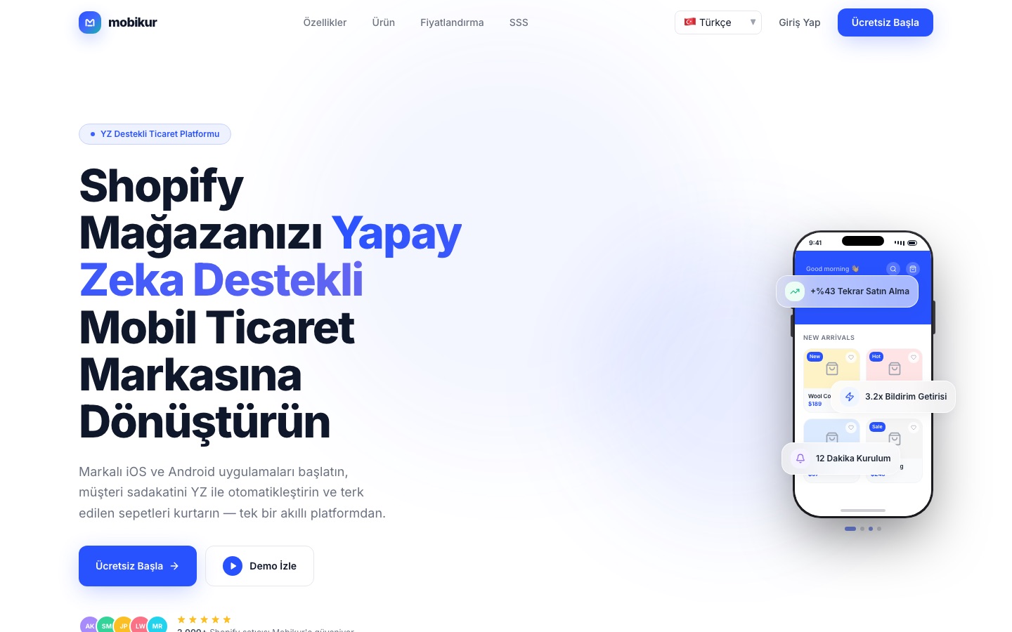 Mobikur uygulamasının önizlemesi